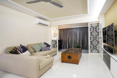 Bedok North Avenue 2, Cozy Ideas, , Living Room, , L Shaped Sofa, Sectional Sofa, Cream Colour Sofa, Light Colours, Light Coloured Sofa, Fabric Sofa, Cushions, Brown Coffee Table, Partition, False Ceiling, Aircon, Couch, Furniture