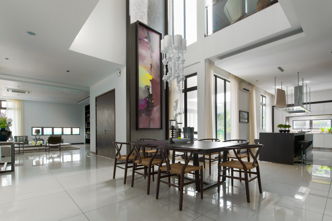 The Straits View Residences, Oriwise Sdn Bhd, Modern, Dining Room, Landed, Dining Table, Furniture, Table, Indoors, Interior Design, Chair, Food, Food Court, Restaurant, Room