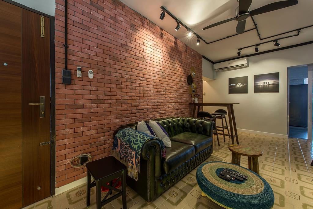 Eclectic, HDB, Living Room, Chai Chee Drive, Interior Designer, Ace Space Design, Couch, Furniture, Chair