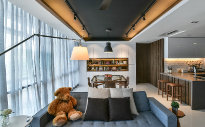 Tepee's Residence, The Capers, Surface R Sdn. Bhd., Minimalist, Scandinavian, Living Room, Condo, Teddy Bear, Toy, Couch, Furniture, Indoors, Interior Design
