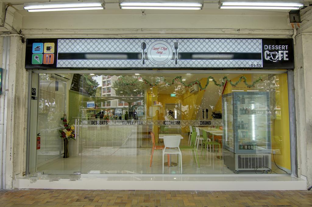 Cafe @Potong Pasir, Commercial, Interior Designer, Ai Concept, Minimalist, Dessert Cafe, Entrance, Glass Panel, Sink