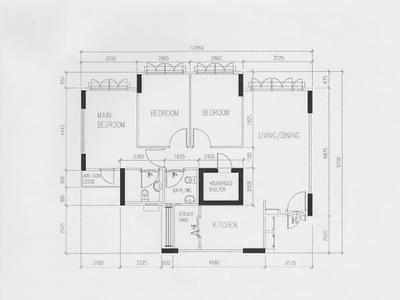 Anchorvale Horizon (Block 326D), Aart Boxx Interior, Scandinavian, HDB, Floorplan, Diagram, Plan