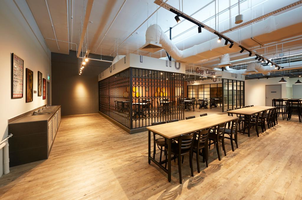 Staff Canteen, Commercial, Interior Designer, Spire Id, Industrial, Scandinavian, Dining Table, Furniture, Table, Hardwood, Wood