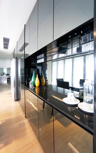 Silversea, Space Atelier, Modern, Dining Room, Condo, Hotel, Luxury, Marble, Black, Dining, Dry, Kitchen, Pantry, Coffee, Bar, Mirror, White Kitchen Cabinets, HDB, Building, Housing, Indoors, Loft