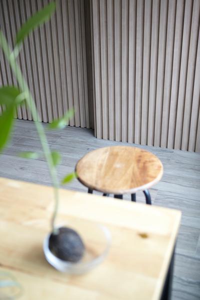 Ghim Moh Link, Free Space Intent, Scandinavian, Dining Room, HDB, Stool, Wooden Stool, Parquet Flooring, Wooden Flooring, Architecture, Building, Column, Pillar, Wood, Coffee Table, Furniture, Table