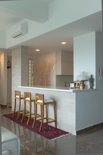 Holland Hill, Dyel Design, Contemporary, Dining Room, Condo, High Chair, Bar Stool, Carpet, White Counter, Indoors, Interior Design, Room, Dining Table, Furniture, Table