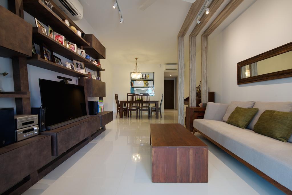 Scandinavian, Condo, Living Room, Miltonia, Interior Designer, Dyel Design, Wooden Coffee Table, Track Light, Trackie, Wooden Console, Tv Console, Electronics, Entertainment Center, Home Theater, Dining Room, Indoors, Interior Design, Room, Flooring, HDB, Building, Housing, Loft