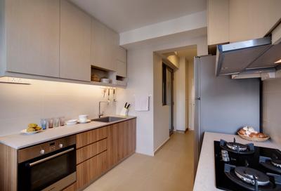 A Treasure Trove, Liid Studio, , Kitchen, , Solid Countertop, Kitchen Countertop, Stove, Knobless, Under Cabinet Lighting, Oven, Hob, Hood, White Sink Countertop, Indoors, Interior Design, Room, Appliance, Electrical Device