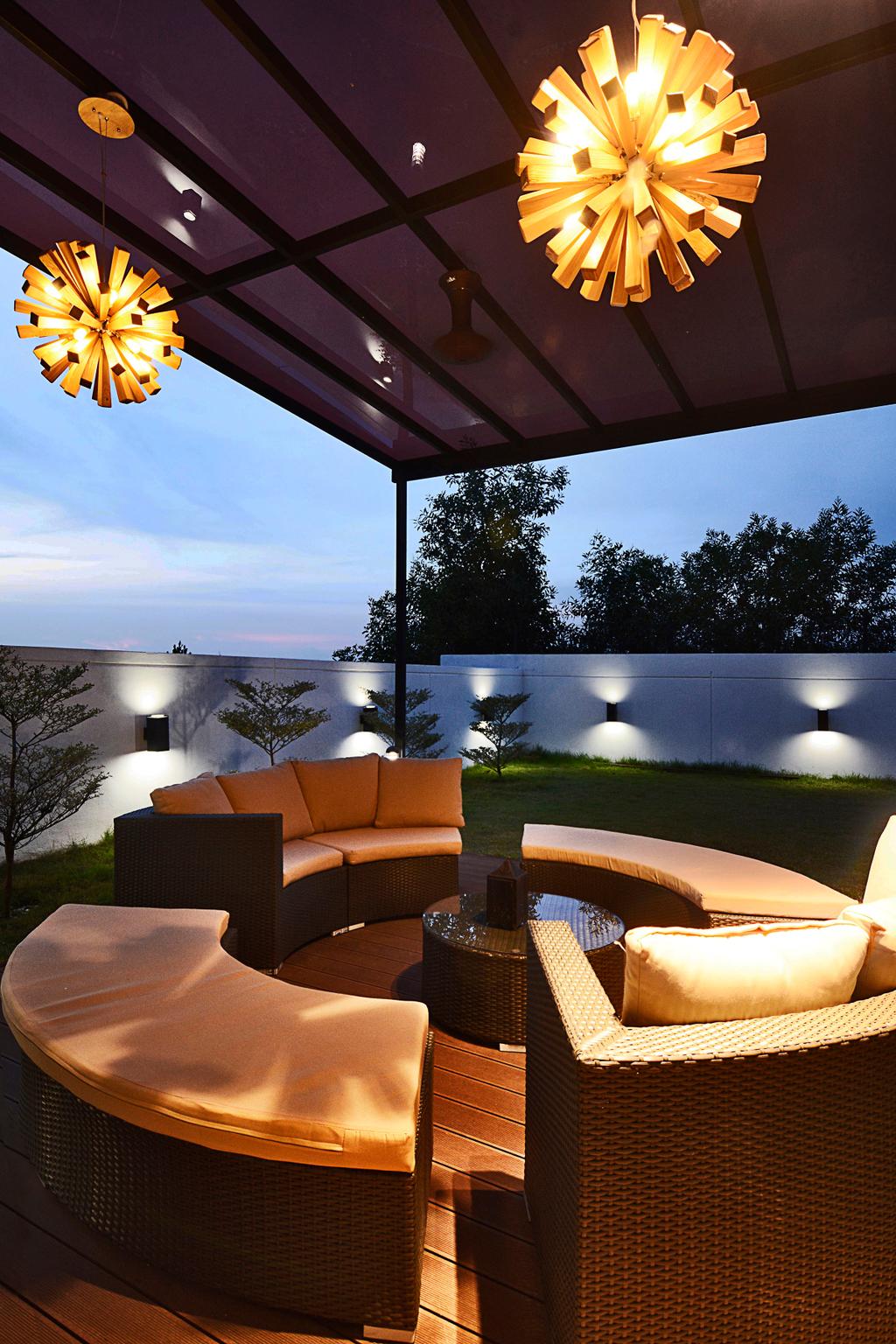Modern, Landed, Garden, Ambrosia @ Kinrara, Selangor, Interior Designer, Torch Empire, Contemporary, Couch, Furniture, Terrace, Chair