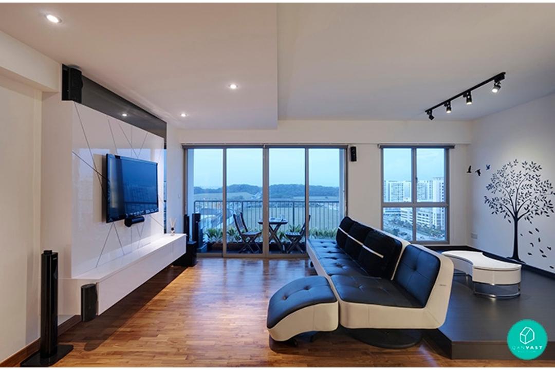 Ideal-Design-Punggol-Simple-Home-Monochrome-Living-room