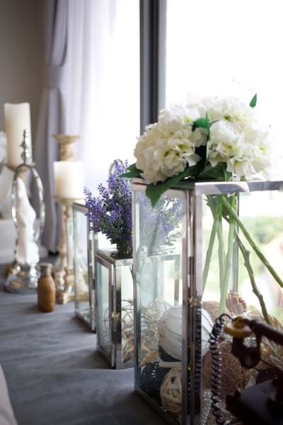 Casa Fortuna (Ah Hood Road), Space Define Interior, Contemporary, Living Room, Condo, Decor, Accessories, White Flower, Bay Window Bench, Candles, Candle Holder, Lantern, Flora, Jar, Plant, Potted Plant, Pottery, Vase