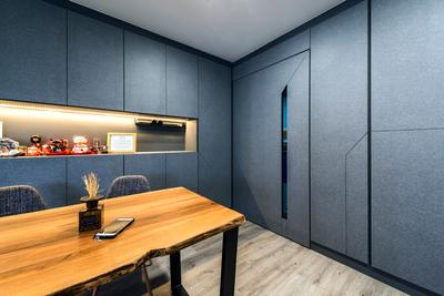 Lompang Road (Block 177), Boonsiew D'sign, Contemporary, Study, HDB, Dining Table, Furniture, Table, Plywood, Wood, Tabletop, Indoors, Interior Design, Building, Housing
