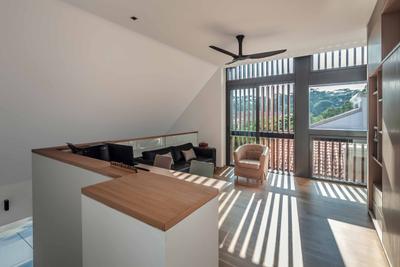 Bukit Timah (Far Sight House), Wallflower Architecture + Design, Modern, Landed, Mini Ceiling Fan, Resting Lounge, Cushioned Chair, Dining Room, Indoors, Interior Design, Room