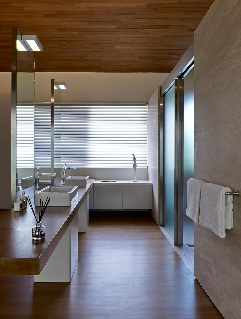 Modern, Landed, Bathroom, Cove Drive 1, Architect, Greg Shand Architects, Sink, Towel, Indoors, Interior Design