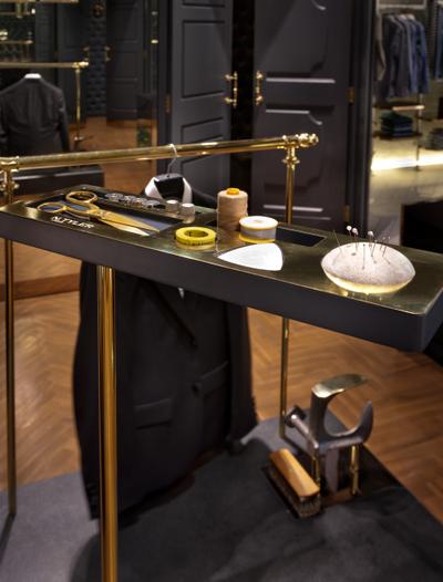 N.Tyler Flagship Boutique, UPSTAIRS_, Modern, Industrial, Commercial, Dining Table, Furniture, Table, Brass Section, Cornet, Horn, Leisure Activities, Music, Musical Instrument, Trumpet, Coffee Table, Appliance, Electrical Device, Oven