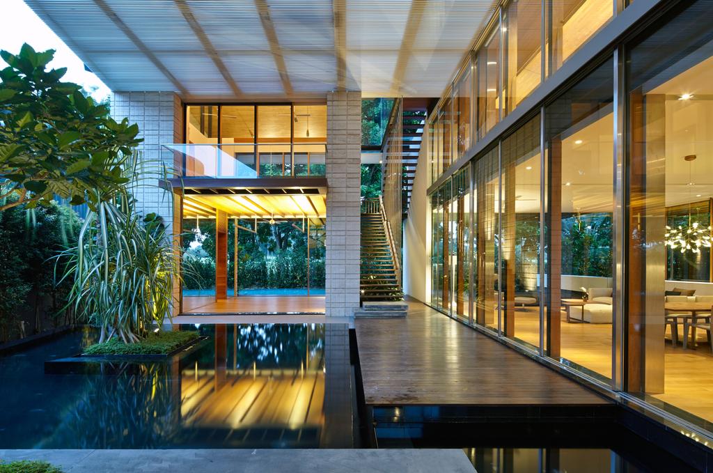 Modern, Landed, Cove Drive 1, Architect, Greg Shand Architects, Bench, Pool, Water