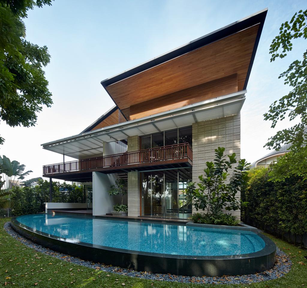 Modern, Landed, Cove Drive 1, Architect, Greg Shand Architects, Building, House, Housing, Villa, Flora, Jar, Plant, Potted Plant, Pottery, Vase, Pool, Water, Hotel, Resort, Swimming Pool