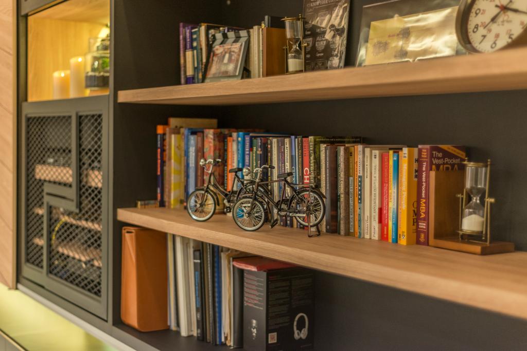 Modern, Condo, Nine Residences @ Yishun, Interior Designer, The Local INN.terior 新家室, Industrial, Bookcase, Furniture, Book, Bicycle, Bike, Transportation, Vehicle