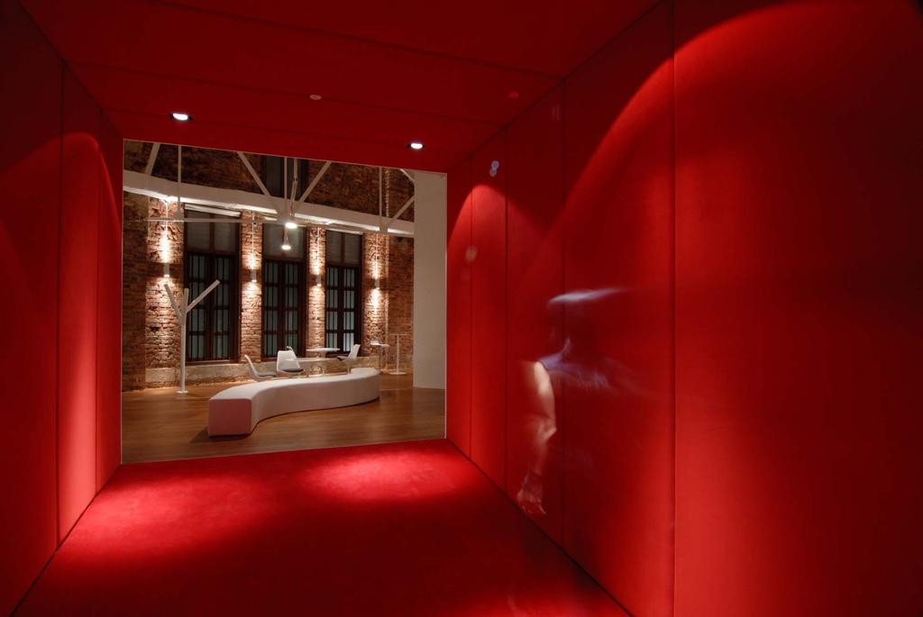 BBH, Commercial, Architect, Ministry of Design, Contemporary, Red Wall, Red Ceiling, Red Flooring, Corridor, Carpet, Home Decor