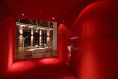 BBH, Ministry of Design, Contemporary, Commercial, Red Wall, Red Ceiling, Red Flooring, Corridor, Carpet, Home Decor