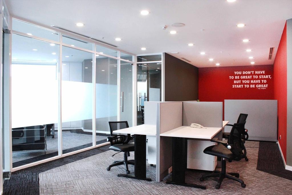 Circor Energy Office @ Maxis tower, Commercial, Interior Designer, MLA Design, Modern, Office, White, Red, Recessed Lightings, Glass Door, Chair, Furniture, Dining Table, Table