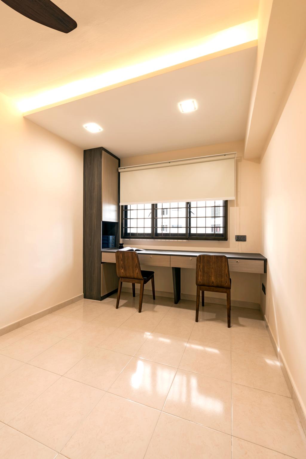 Modern, HDB, Study, Anchorvale Road, Interior Designer, Tan Studio, Couch, Furniture, Chair, Dining Table, Table