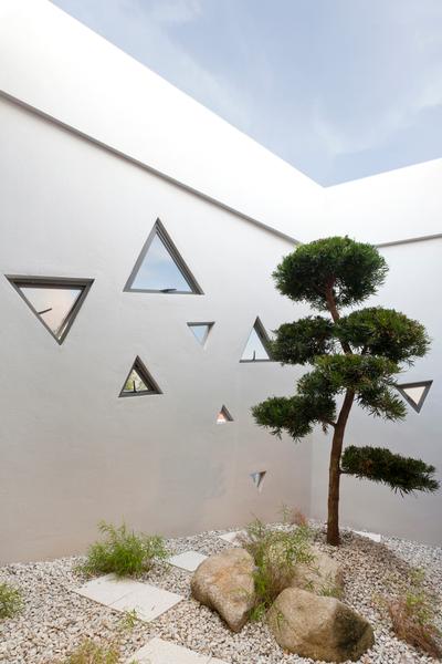 Wat Ananda Metyarama, Czarl Architects, Minimalist, Commercial, Triangle, Conifer, Flora, Pine, Plant, Tree