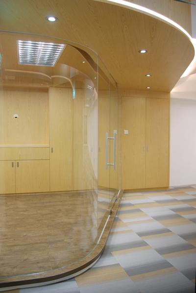 198 Office, Czarl Architects, Transitional, Commercial, Main Entrance, Carpet, Glass Partition, Glass Door, Wooden False Ceiling