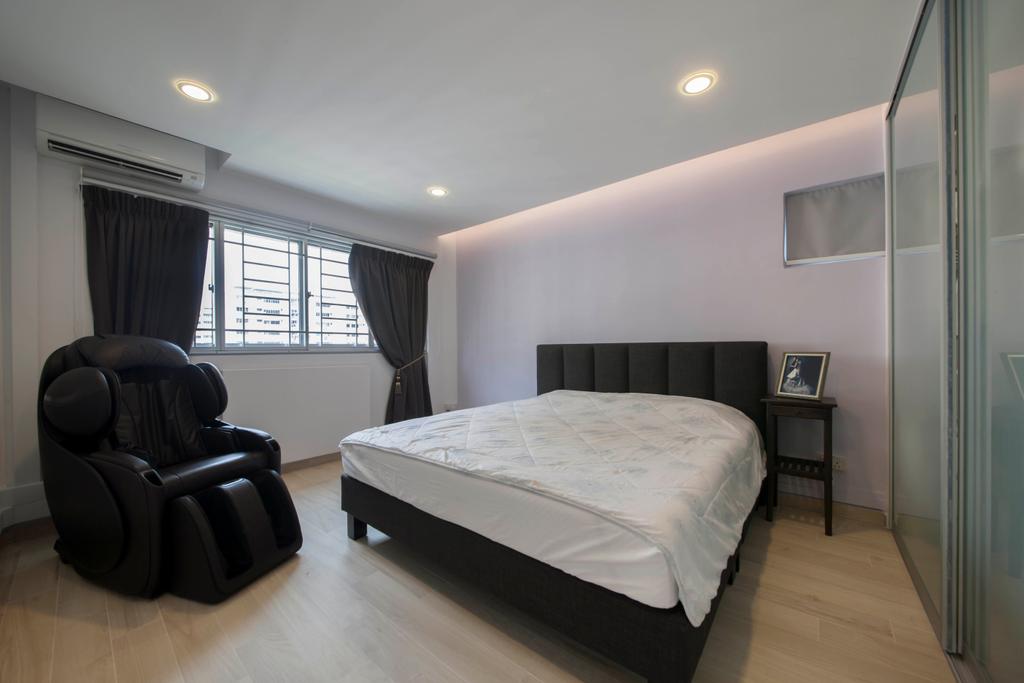 Minimalist, HDB, Jurong East (Block 323), Interior Designer, The Roomakers, Chair, Furniture, Bed, Bedroom, Indoors, Interior Design, Room