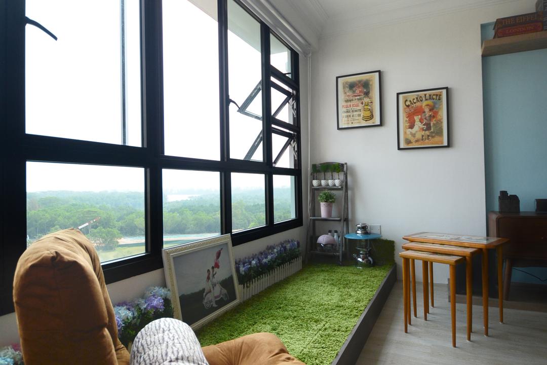 Yishun (Block 334B), The Roomakers, Eclectic, Living Room, HDB, Emblem, Dining Table, Furniture, Table, Chair