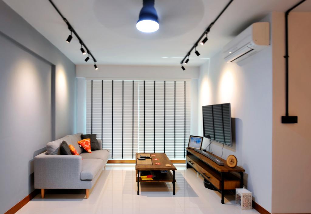 Scandinavian, HDB, Living Room, Punggol Field (Block 662B), Interior Designer, Omni Design, Industrial