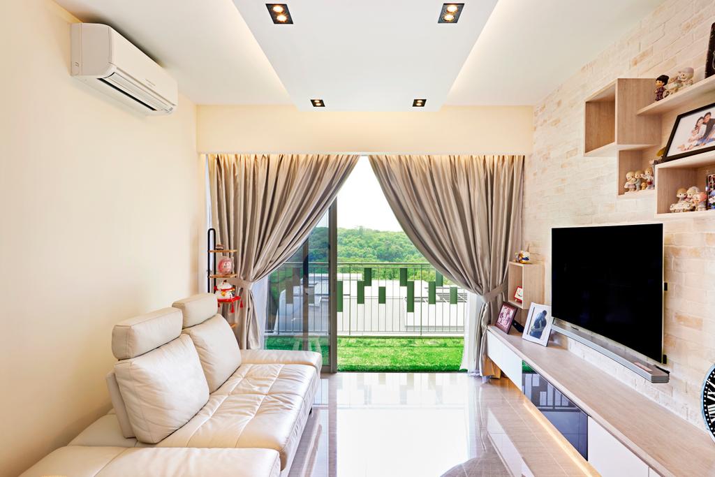 HDB, Living Room, Punggol Fieldwalk, Interior Designer, Weiken.com, Indoors, Interior Design