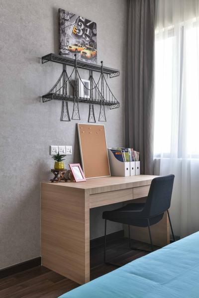 MKH Kajang East, Nice Style Refurbishment, Contemporary, Bedroom, Landed, Wall Painting, Home Decor, Wall Art, Table, Chairs, Decorative Items, Study Table, Grey, Chair, Furniture