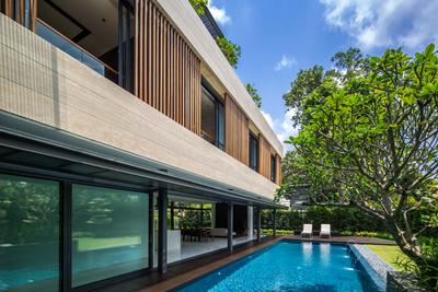Secret Garden House (Bukit Timah), Wallflower Architecture + Design, Contemporary, Landed, Pool, Water, Building, House, Housing, Villa, Hotel, Resort, Swimming Pool