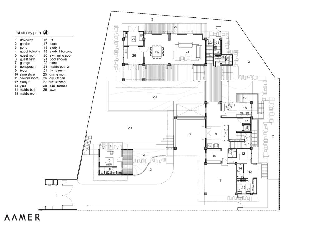 Traditional, Landed, Maryland Drive, Architect, Aamer Architects, Diagram, Plan