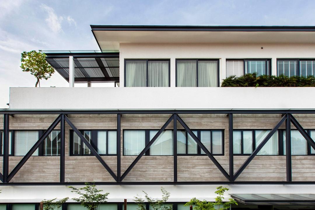 Jalan Remis, Aamer Architects, Contemporary, Landed, Railing, Balcony