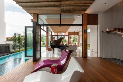 Branksome Road, Aamer Architects, Transitional, Landed, Grand Piano, Leisure Activities, Music, Musical Instrument, Piano, Pool, Water, Indoors, Interior Design, Building, House, Housing, Villa