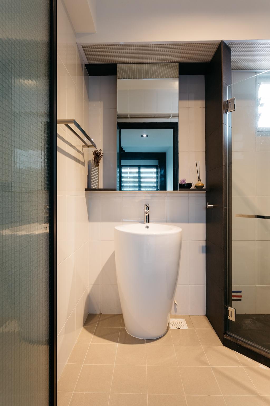 Modern, HDB, Bathroom, Upper Serangoon Crescent (Block 473A), Interior Designer, Habit, Minimalist, Indoors, Interior Design, Room