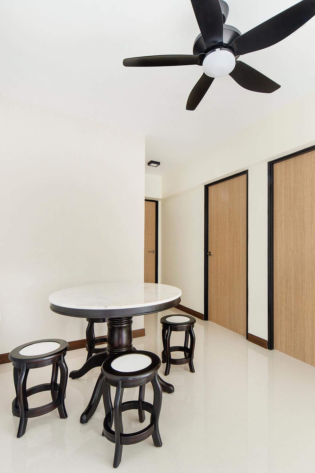 Modern, HDB, Dining Room, Jalan Tenteram (Block 117A), Interior Designer, Cozy Ideas Interior Design, Dining Table, Furniture, Table, Sink