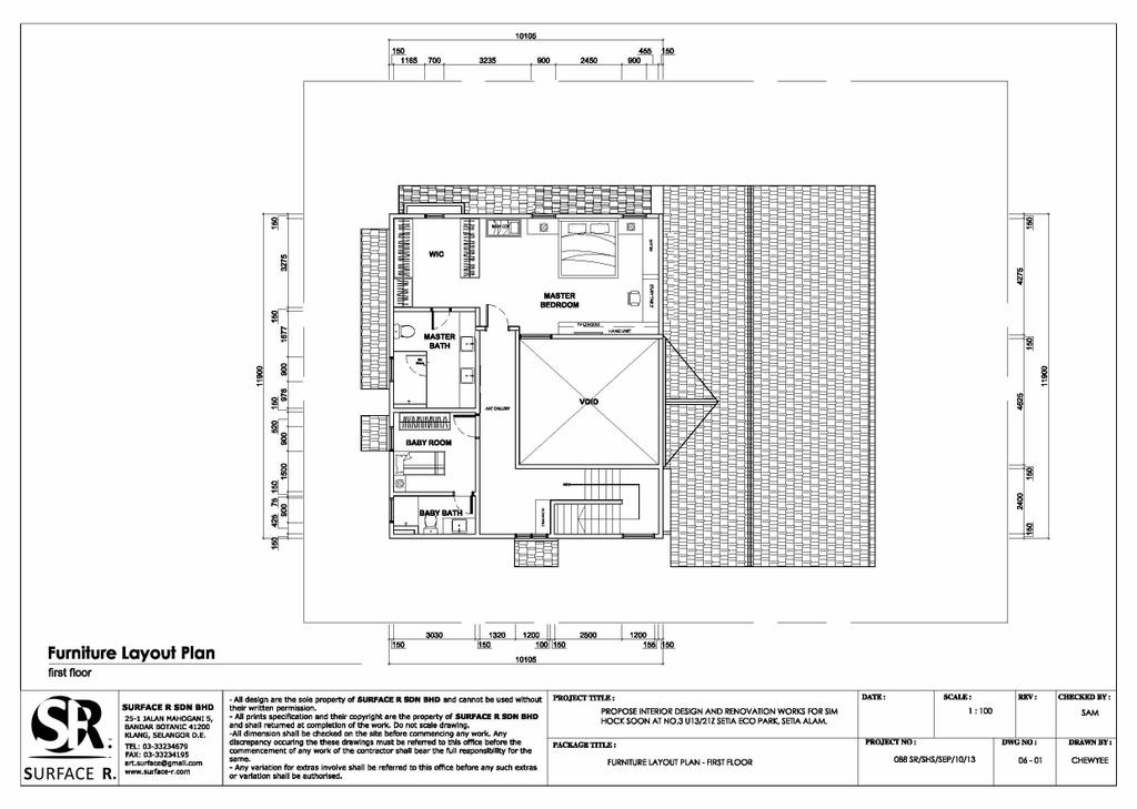 Modern, Landed, Sim's Residence, Setia Eco Park, Interior Designer, Surface R Sdn. Bhd., Diagram, Plan