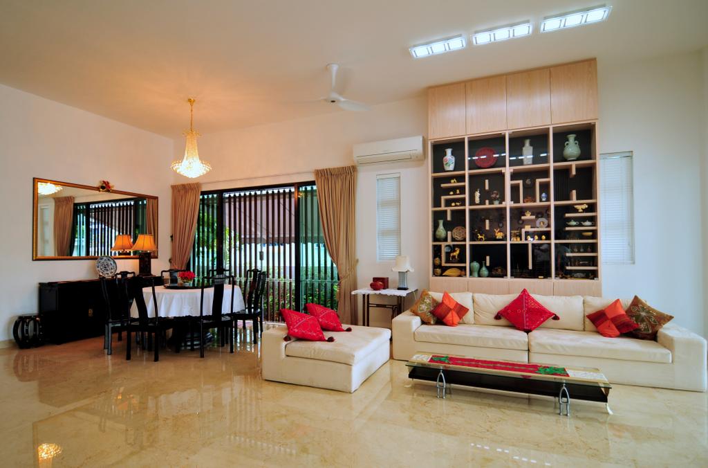 Modern, Landed, Living Room, Joo Chiat Lane, Interior Designer, Seven Heaven, Couch, Furniture, Indoors, Interior Design, Room, Flooring, Floor