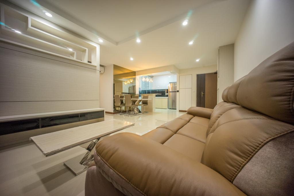 Contemporary, HDB, Living Room, Punggol Drive (Block 677C), Interior Designer, Team Interior Design, Indoors, Interior Design, Kitchen, Room