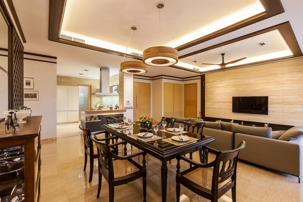Traditional, Condo, Dining Room, River Valley, Interior Designer, Habitat One, Contemporary, Appliance, Electrical Device, Oven, Chair, Furniture, Indoors, Interior Design, Room, Electronics, Entertainment Center, Home Theater, Dining Table, Table, Restaurant