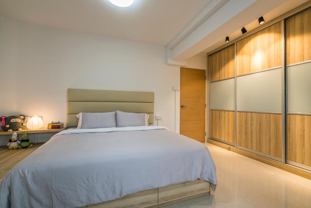 Contemporary, HDB, Bedroom, Upper Serangoon Central (Block 419), Interior Designer, Summit Design Studio, Scandinavian, Bed, Furniture