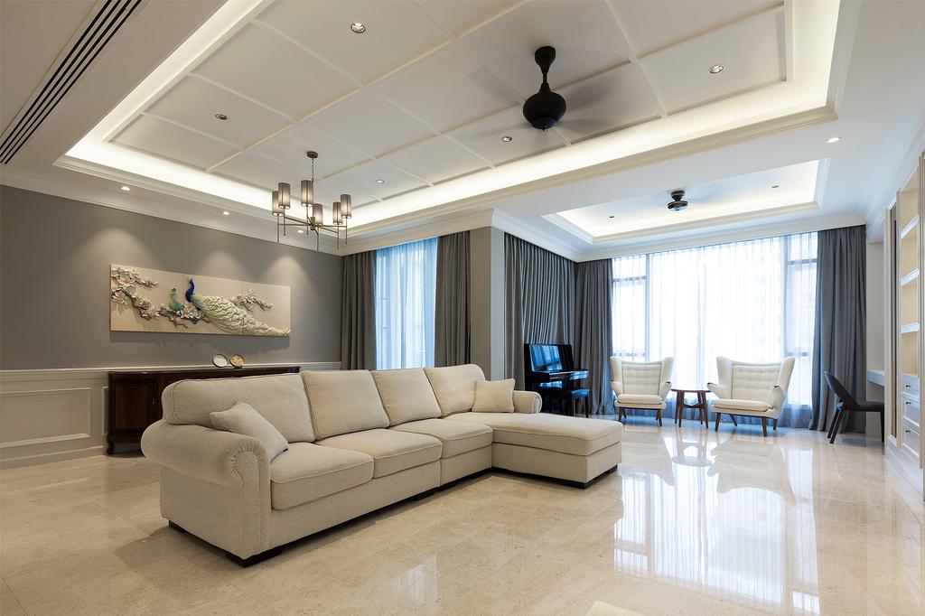 Modern, Condo, Living Room, Kiara 9, Mont Kiara, Interior Designer, Box Design Studio Sdn Bhd
