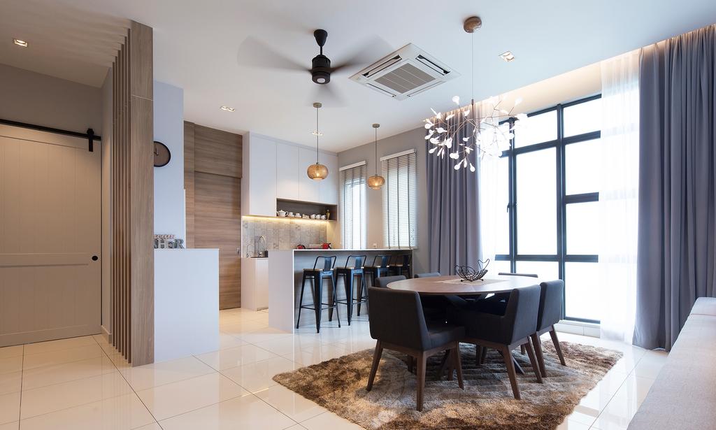 Modern, Condo, Dining Room, The Rise, Rawang, Interior Designer, Box Design Studio Sdn Bhd, Contemporary