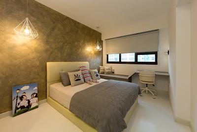 Yishun Street 31 (Block 336A), Thom Signature Design, Scandinavian, Bedroom, HDB, Neutral Colours, Blinds, Cosy, Warm, Grey