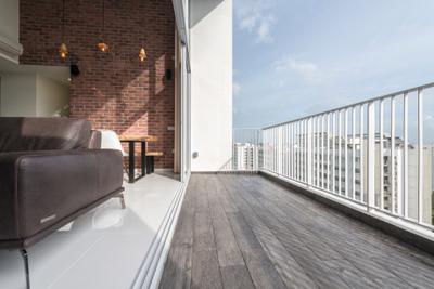 Ecopolitan, Posh Living Interior Design, Industrial, Balcony, Condo, Chair, Furniture, Deck, Porch