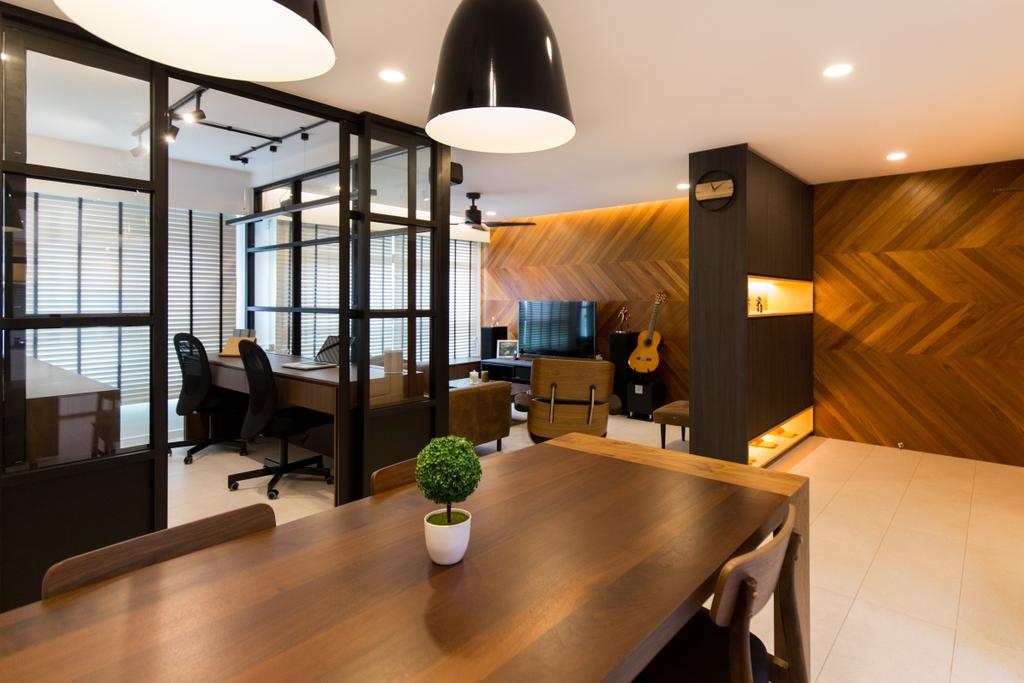 Contemporary, HDB, Dining Room, Keat Hong Link, Interior Designer, Space Atelier