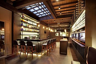 Napolean Food Wine Bar, designphase dba, Modern, Commercial, Chair, Furniture, Dining Table, Table, Diner, Food, Meal, Restaurant, Food Court